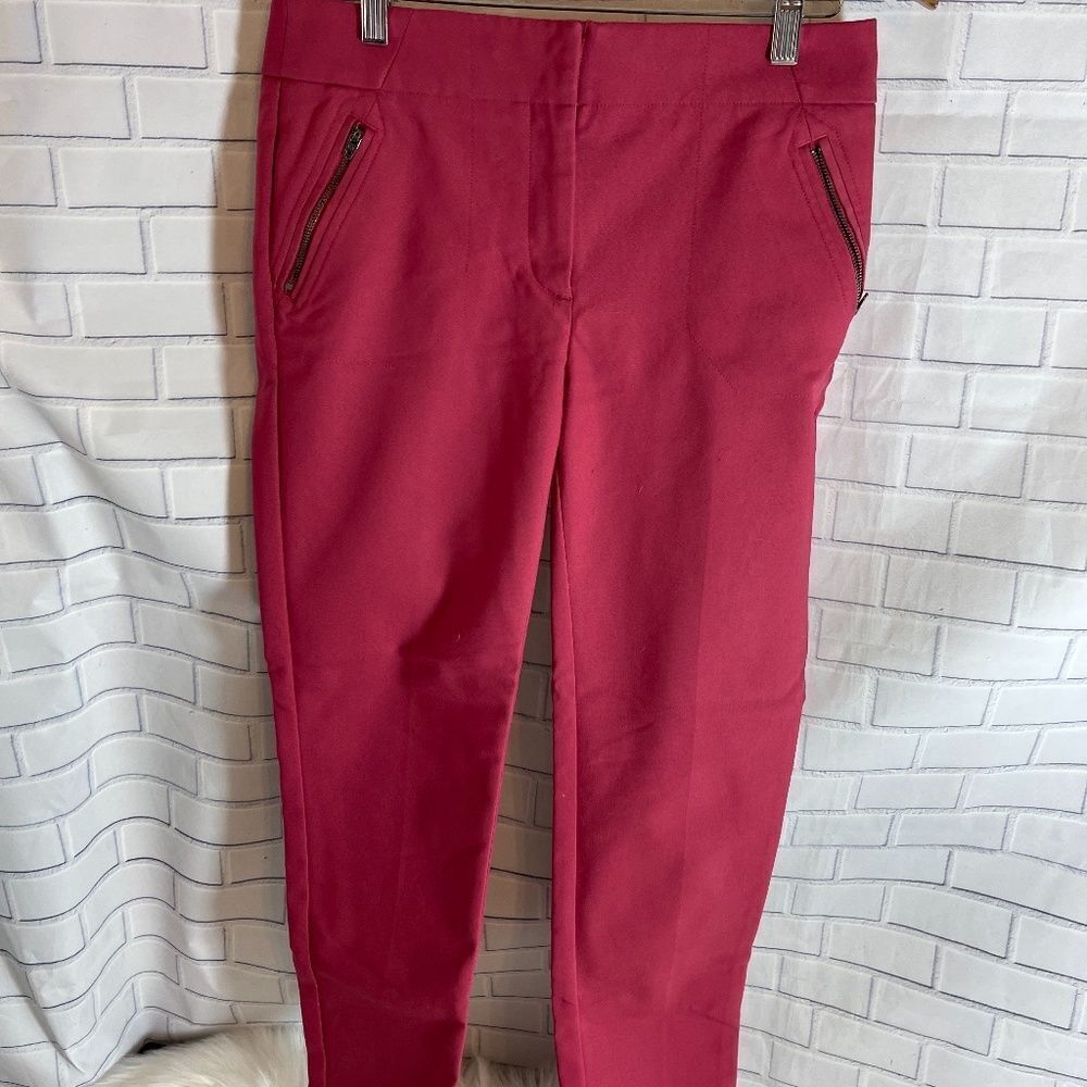 Loft Marisa Skinny Rose Pink Crop Pants Sz 2 - Picture 3 of 10